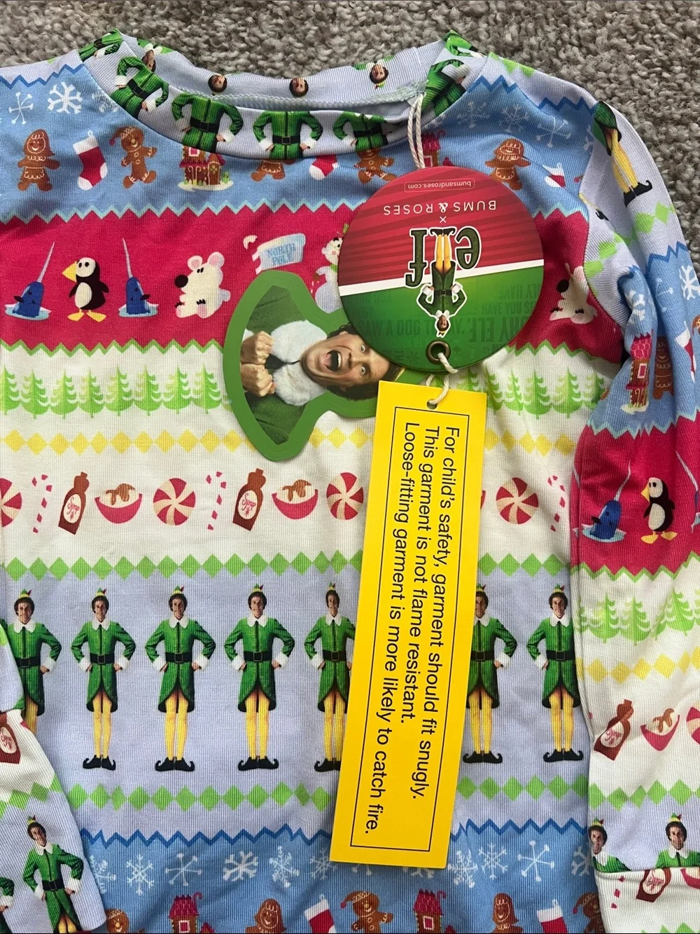 Bums & Roses Elf pajamas